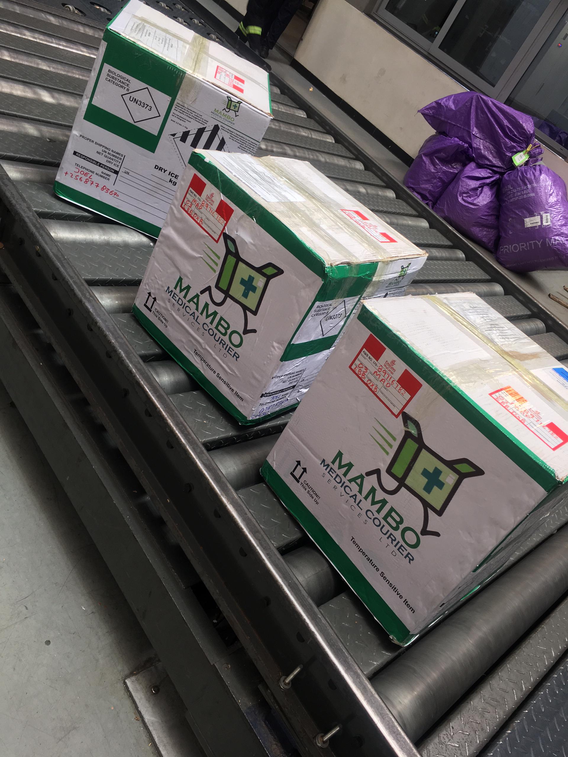 Mambo Medical packages ready for international delivery